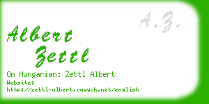 albert zettl business card